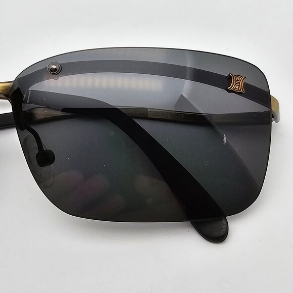 Celine SC1007 Col. S29 Brushed Bronze Frame Grey Lens Rimless Sunglasses Italy - Picture 15 of 16